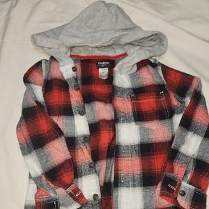 Oshkosh B'gosh plaid hooded button up